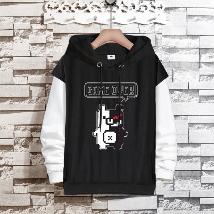 Dangan-Ronpa Anime fake two-piece thick hooded sweater from S to 3XL