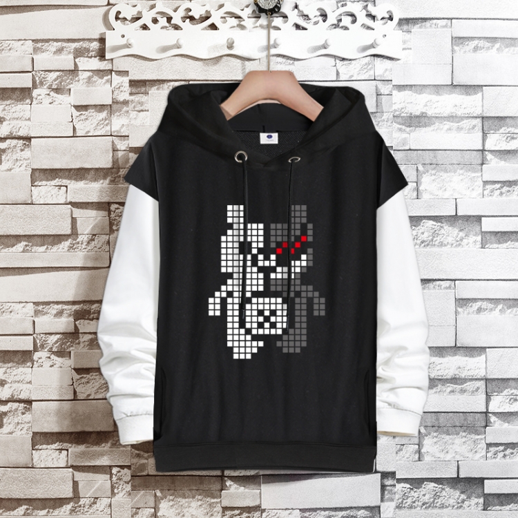 Dangan-Ronpa Anime fake two-piece thick hooded sweater from S to 3XL