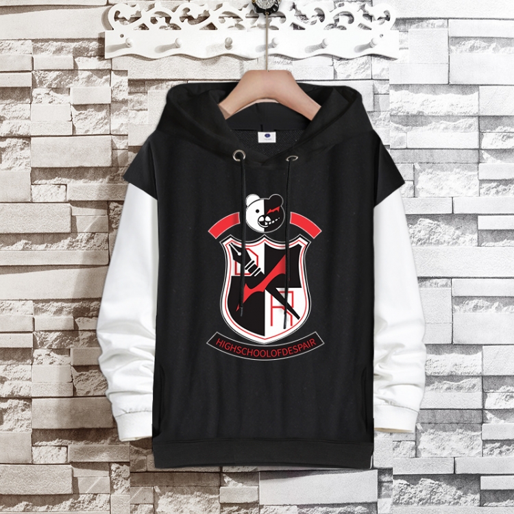 Dangan-Ronpa Anime fake two-piece thick hooded sweater from S to 3XL