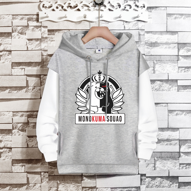 Dangan-Ronpa Anime fake two-piece thick hooded sweater from S to 3XL