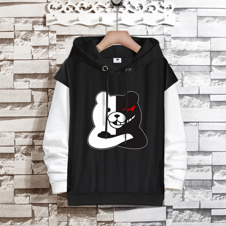 Dangan-Ronpa Anime fake two-piece thick hooded sweater from S to 3XL