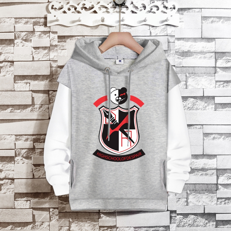 Dangan-Ronpa Anime fake two-piece thick hooded sweater from S to 3XL