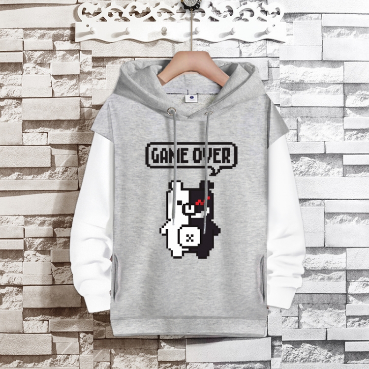 Dangan-Ronpa Anime fake two-piece thick hooded sweater from S to 3XL