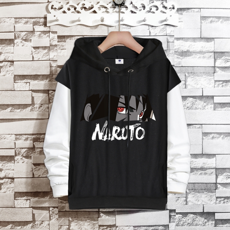  Naruto Anime fake two-piece thick hooded sweater from S to 3XL