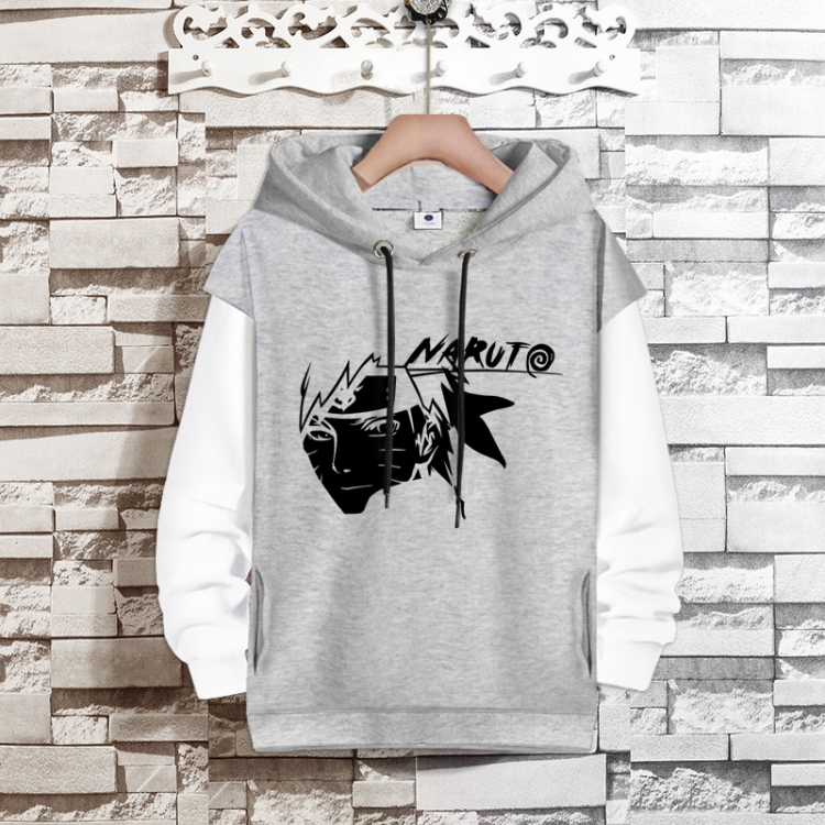  Naruto Anime fake two-piece thick hooded sweater from S to 3XL