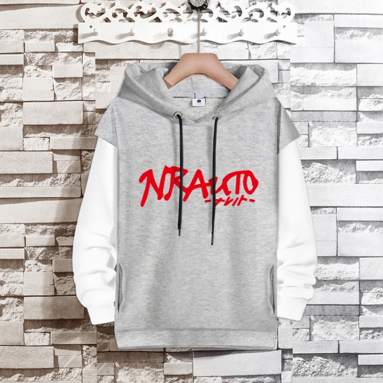  Naruto Anime fake two-piece thick hooded sweater from S to 3XL