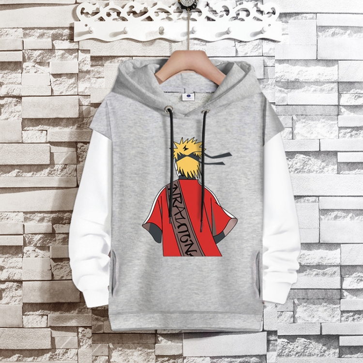  Naruto Anime fake two-piece thick hooded sweater from S to 3XL