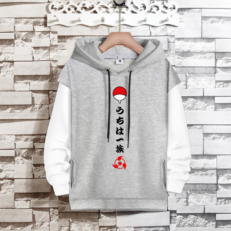  Naruto Anime fake two-piece thick hooded sweater from S to 3XL