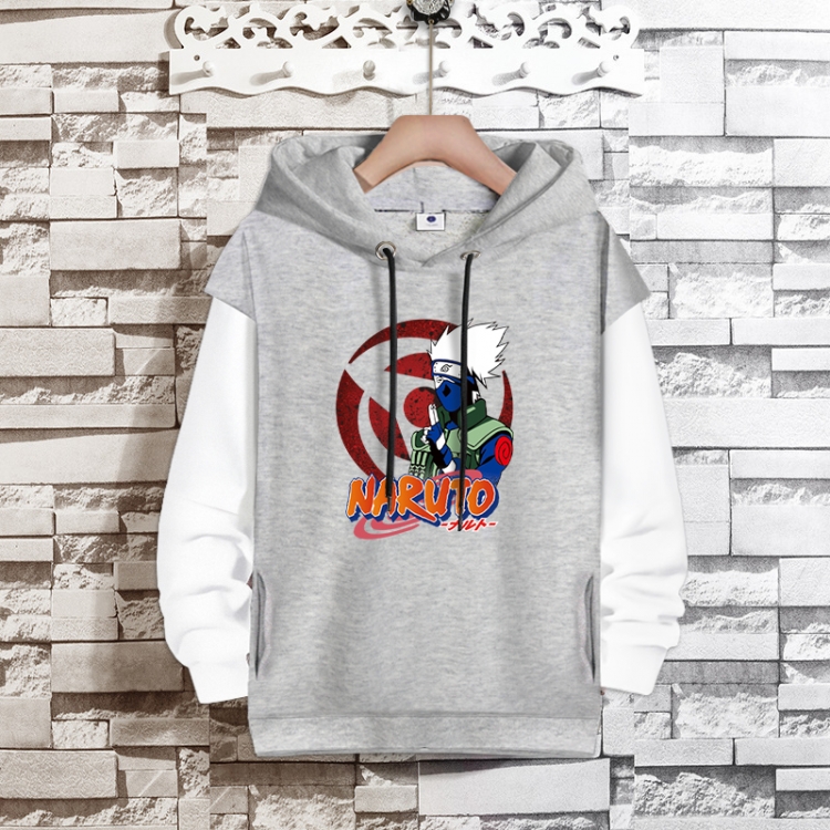  Naruto Anime fake two-piece thick hooded sweater from S to 3XL