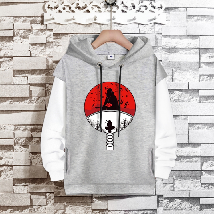  Naruto Anime fake two-piece thick hooded sweater from S to 3XL