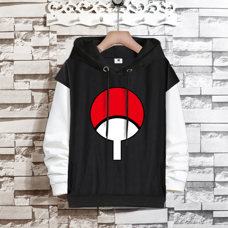  Naruto Anime fake two-piece thick hooded sweater from S to 3XL