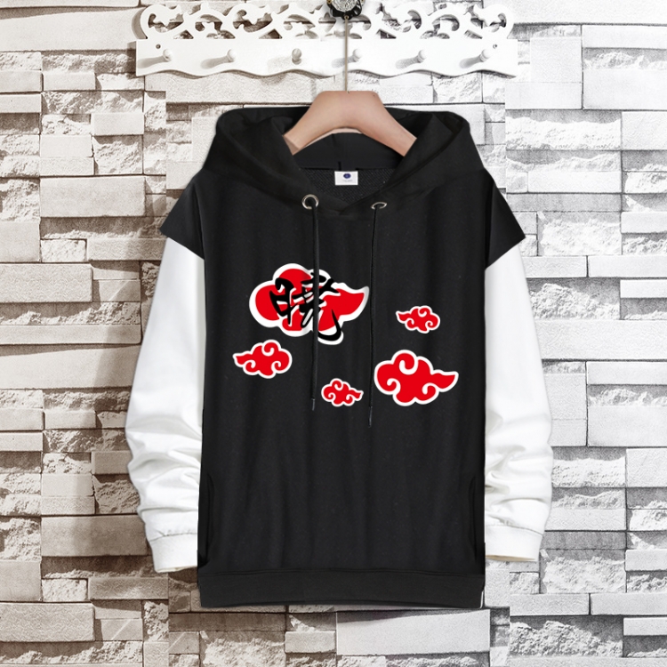  Naruto Anime fake two-piece thick hooded sweater from S to 3XL