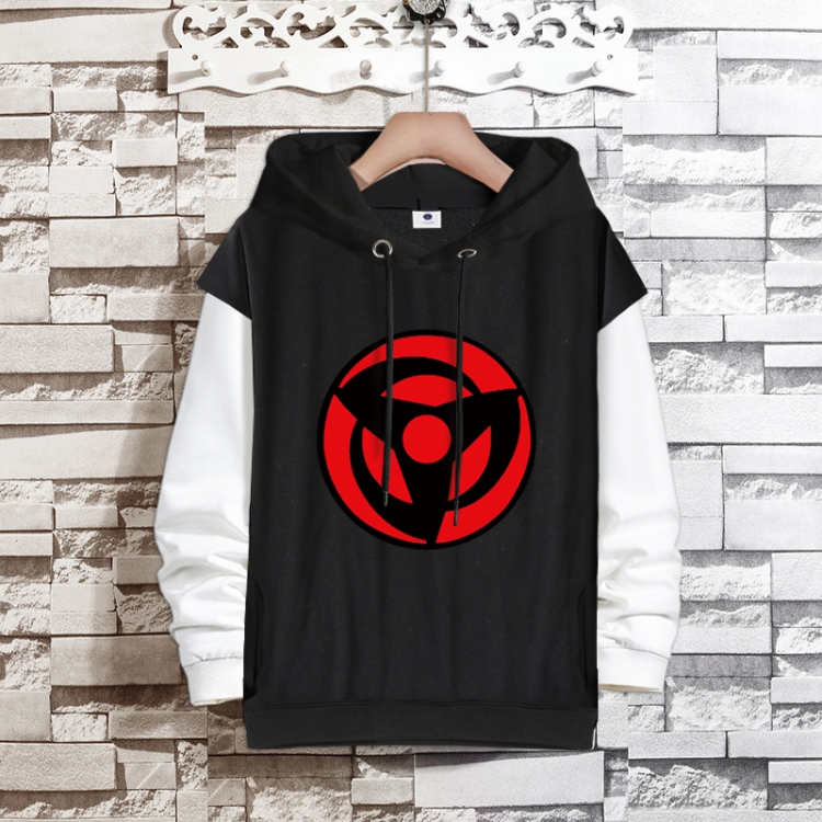  Naruto Anime fake two-piece thick hooded sweater from S to 3XL