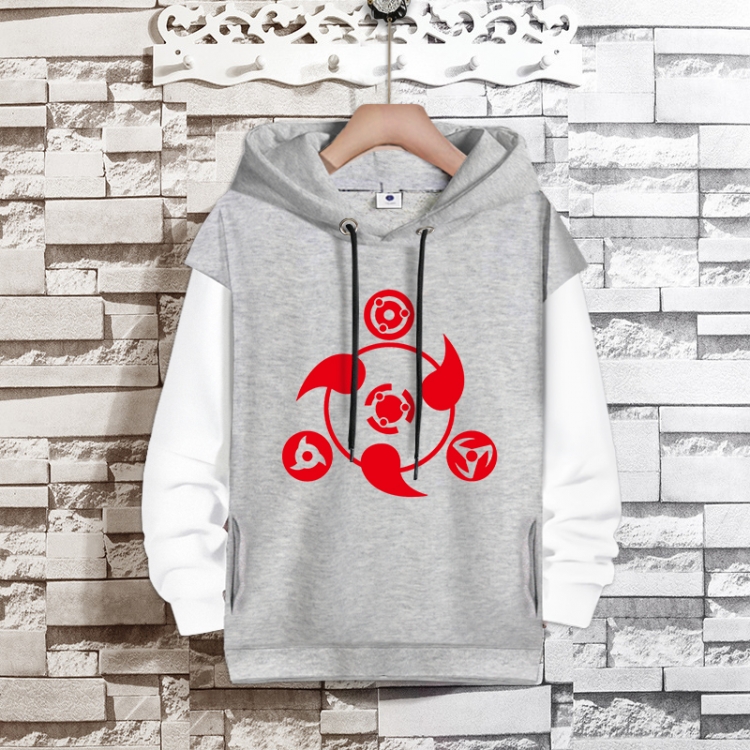  Naruto Anime fake two-piece thick hooded sweater from S to 3XL