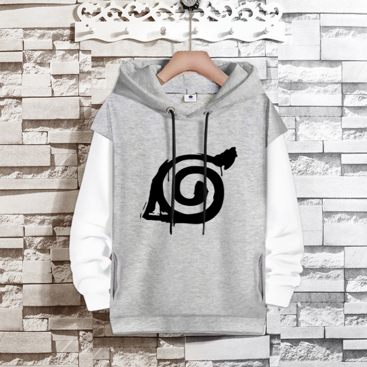  Naruto Anime fake two-piece thick hooded sweater from S to 3XL