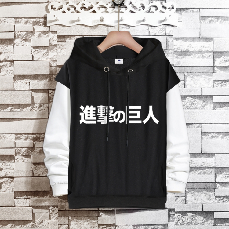 Shingeki no Kyojin Anime fake two-piece thick hooded sweater from S to 3XL