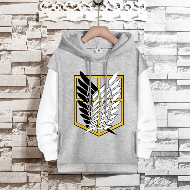 Shingeki no Kyojin Anime fake two-piece thick hooded sweater from S to 3XL