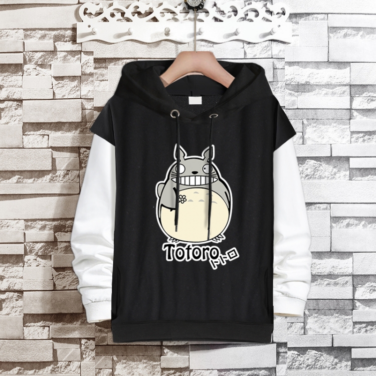  TOTORO Anime fake two-piece thick hooded sweater from S to 3XL