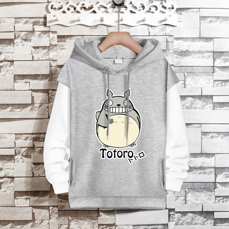  TOTORO Anime fake two-piece thick hooded sweater from S to 3XL