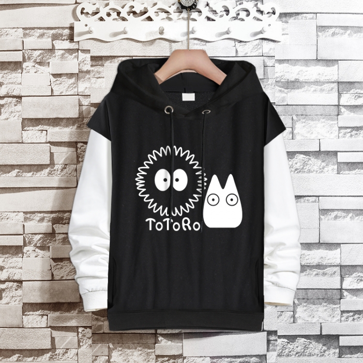  TOTORO Anime fake two-piece thick hooded sweater from S to 3XL