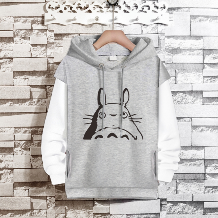  TOTORO Anime fake two-piece thick hooded sweater from S to 3XL