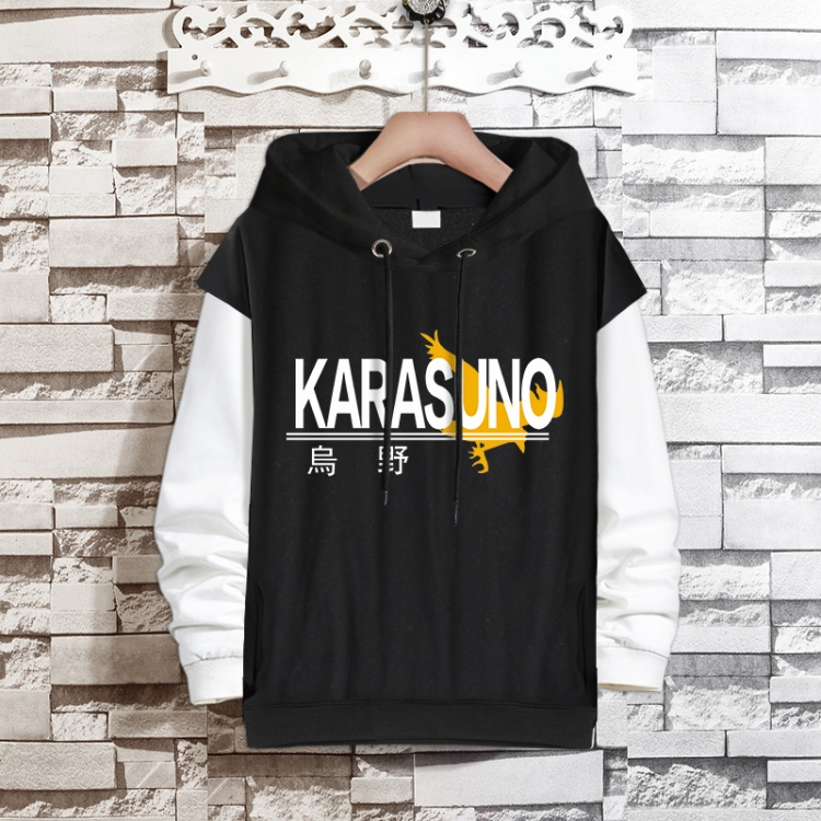 Haikyuu!! Anime fake two-piece thick hooded sweater from S to 3XL