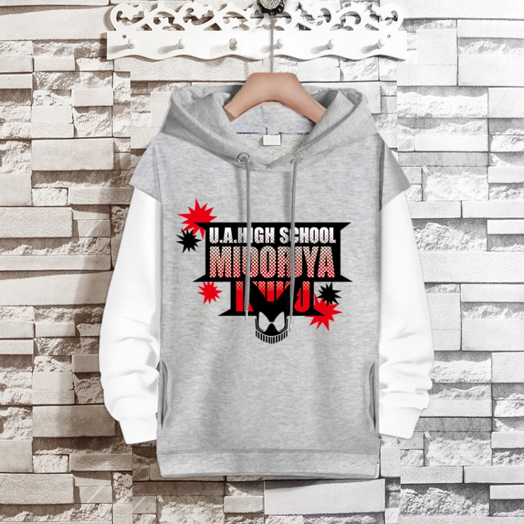 My Hero Academia Anime fake two-piece thick hooded sweater from S to 3XL
