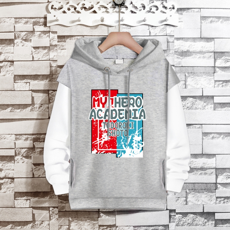 My Hero Academia Anime fake two-piece thick hooded sweater from S to 3XL