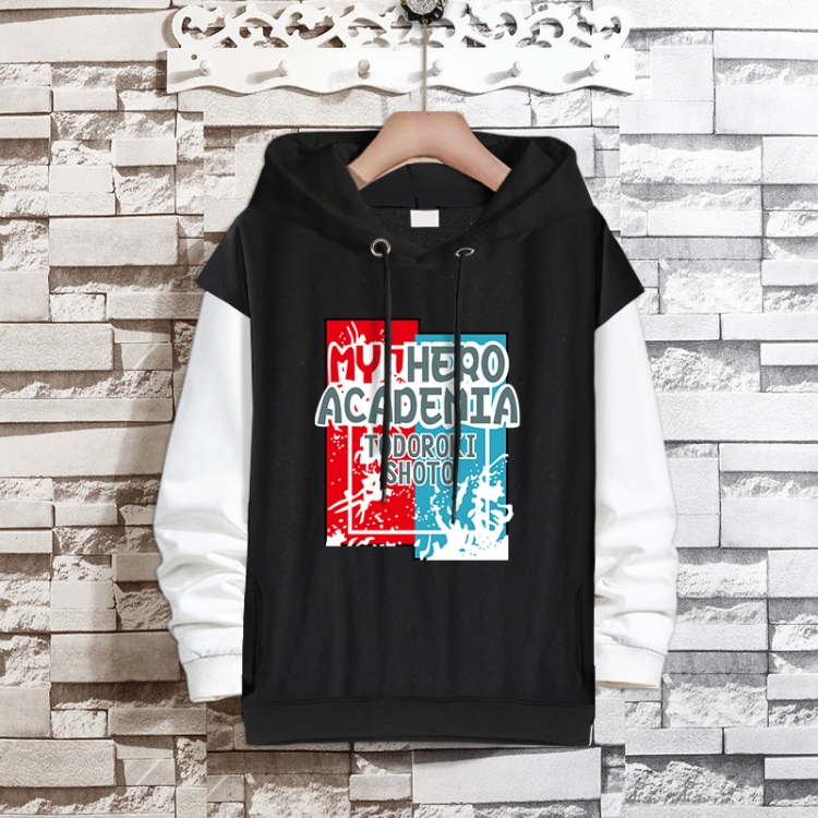 My Hero Academia Anime fake two-piece thick hooded sweater from S to 3XL