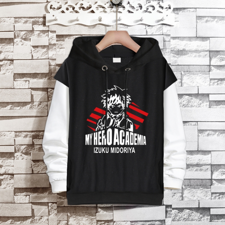 My Hero Academia Anime fake two-piece thick hooded sweater from S to 3XL