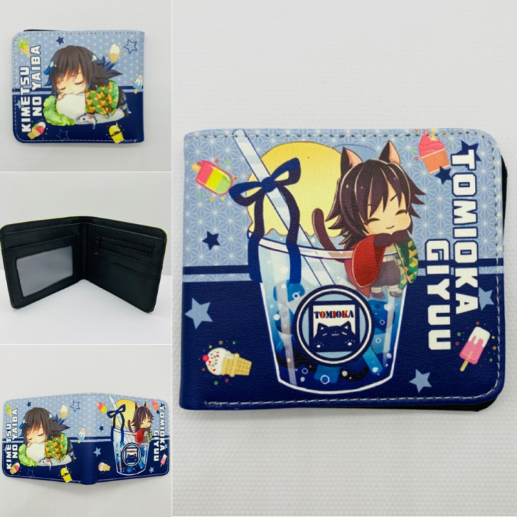 Demon Slayer Kimets Full color  Two fold short card case wallet 