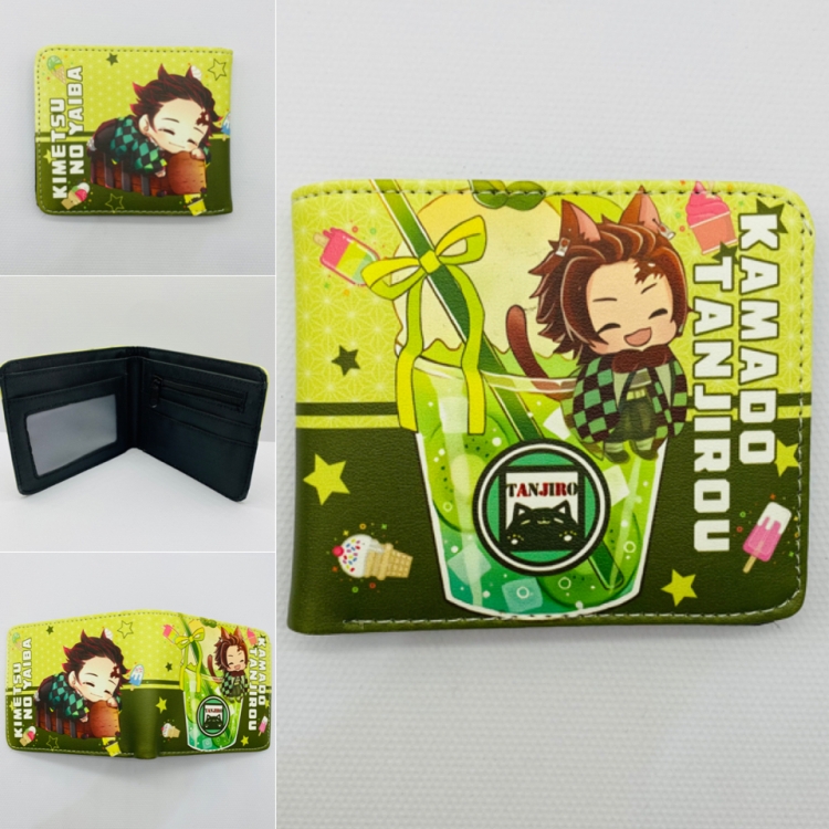 Demon Slayer Kimets Full color  Two fold short card case wallet 