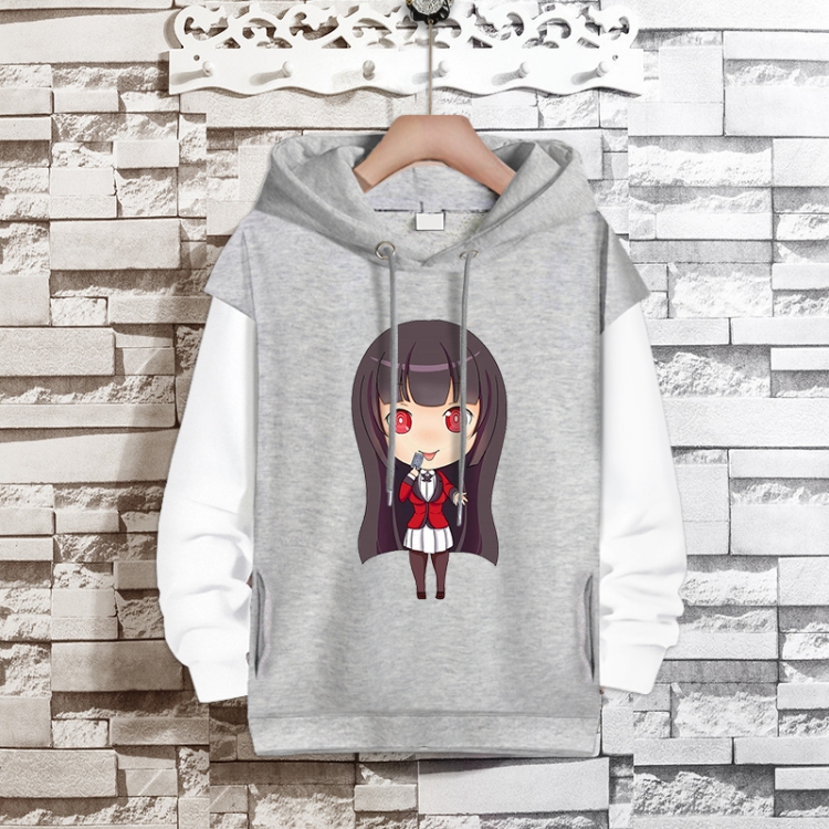 Kakegurui Anime fake two-piece thick hooded sweater from S to 3XL