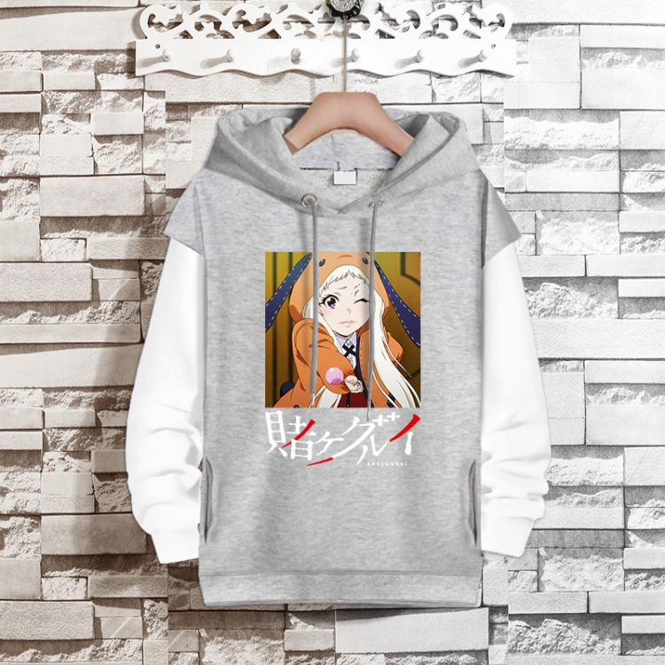 Kakegurui Anime fake two-piece thick hooded sweater from S to 3XL