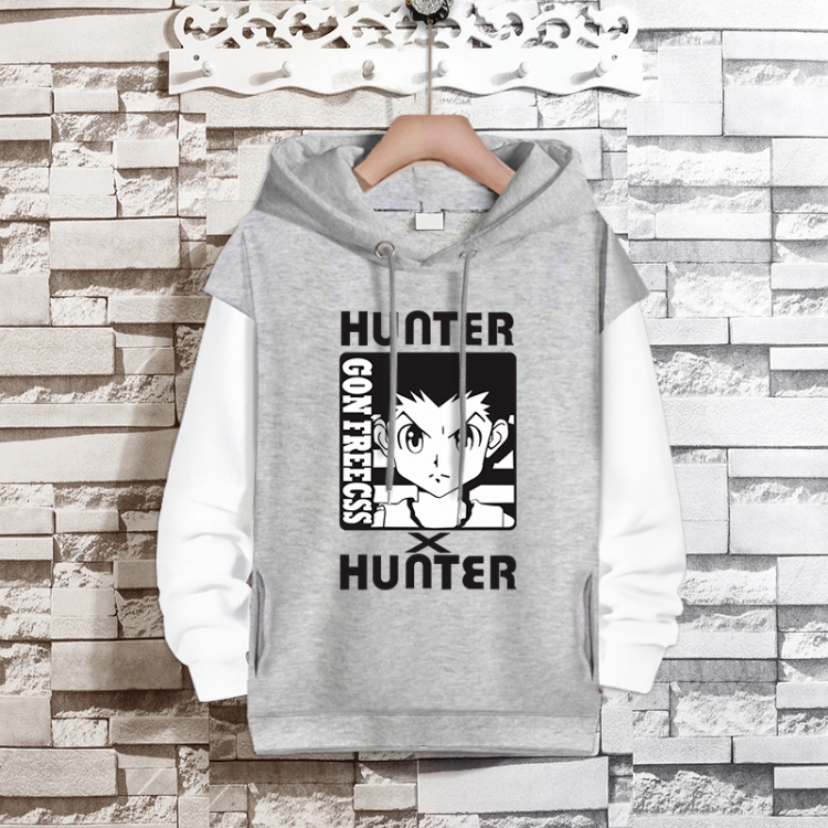 HunterXHunter Anime fake two-piece thick hooded sweater from S to 3XL