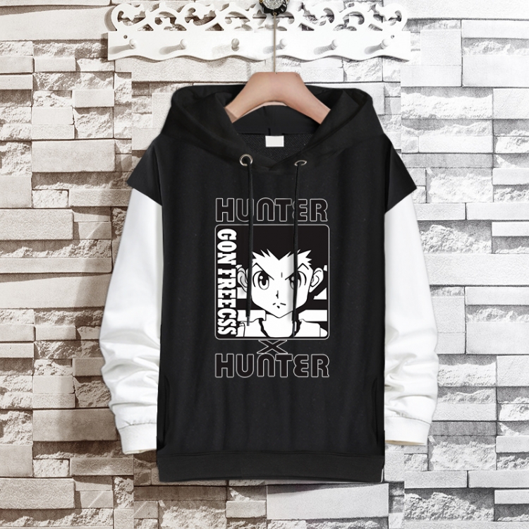 HunterXHunter Anime fake two-piece thick hooded sweater from S to 3XL