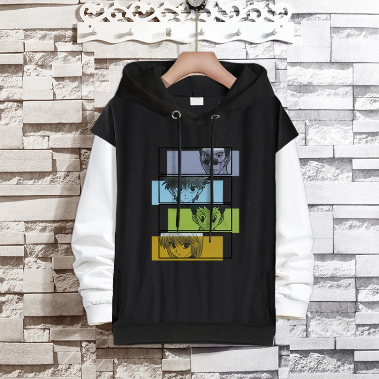 HunterXHunter Anime fake two-piece thick hooded sweater from S to 3XL