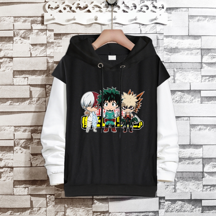  My Hero Academia Anime fake two-piece thick hooded sweater from S to 3XL