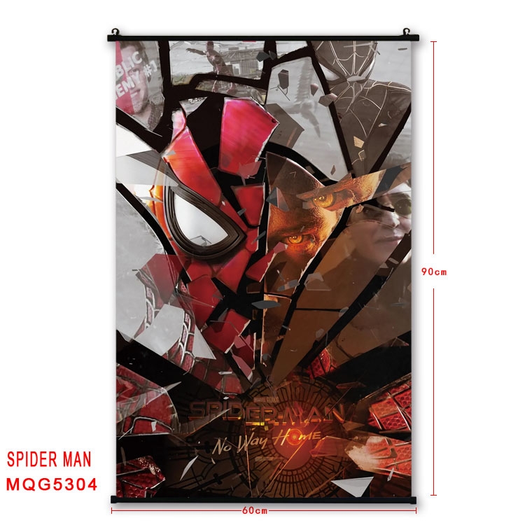 Spiderman black Plastic rod Cloth painting Wall Scroll 60X90CM MQG-5304