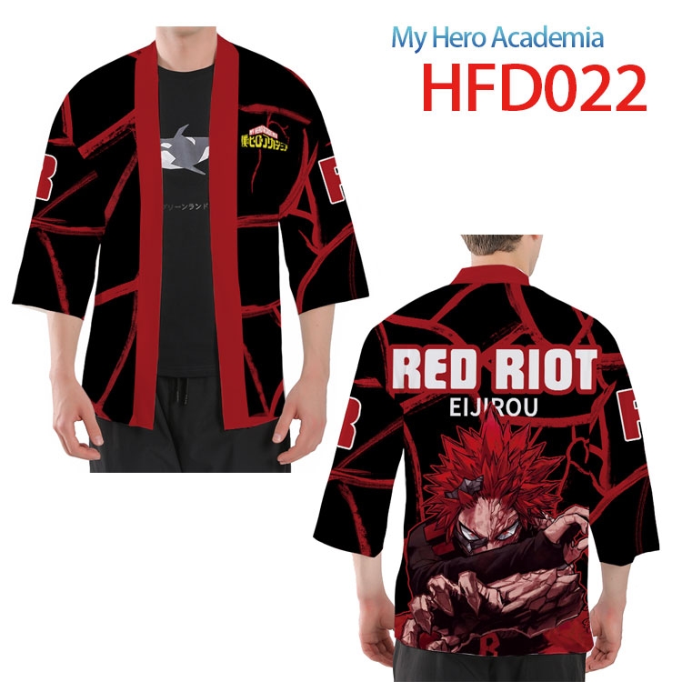 My Hero Academia Anime peripheral full-color short kimono from S to 4XL  HFD-022