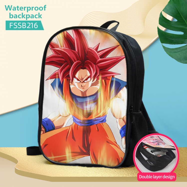 DRAGON BALL Anime double-layer waterproof schoolbag about 40×30×17cm FSSB216