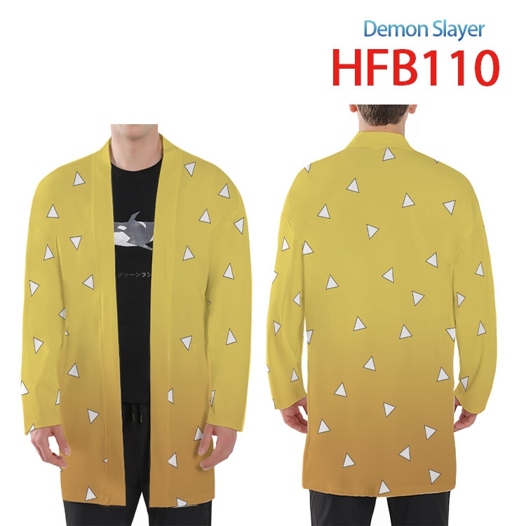 Demon Slayer Kimets Anime Peripheral Full Color Long Kimono  from S to 4XL HFB-110-8