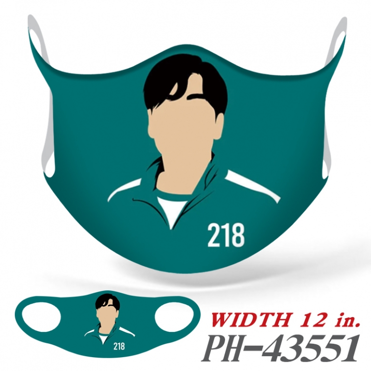 Squid Game COS full-color seamless ice silk monolithic mask price for 5 pcs  PH-43551A