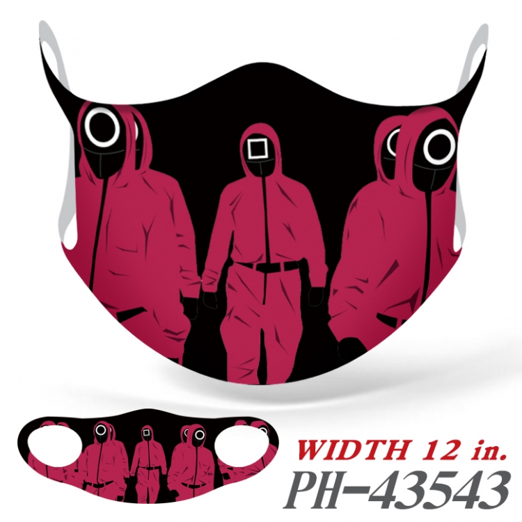 Squid Game COS full-color seamless ice silk monolithic mask price for 5 pcs PH-43543A