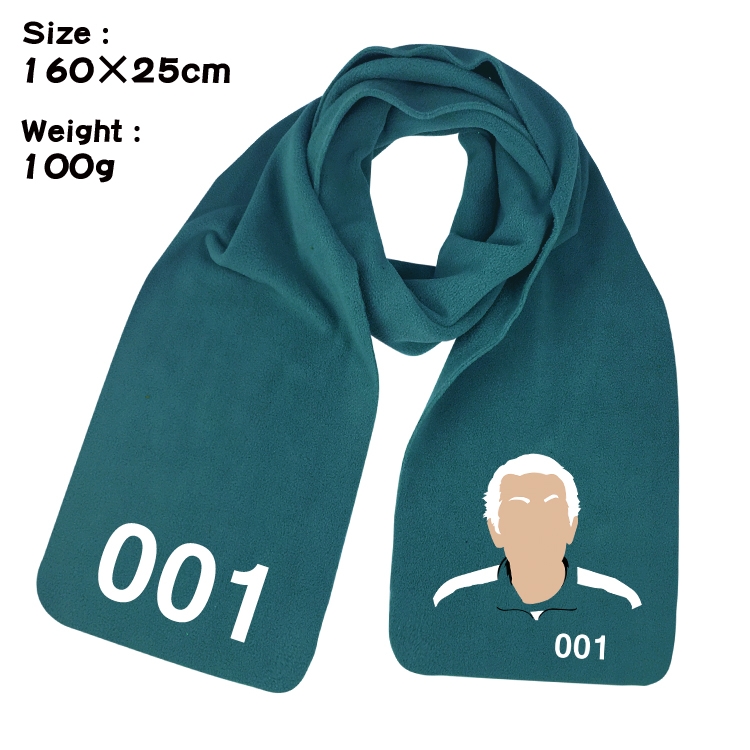 Squid Game Peripheral printed warm scarf shawl 160x25cm