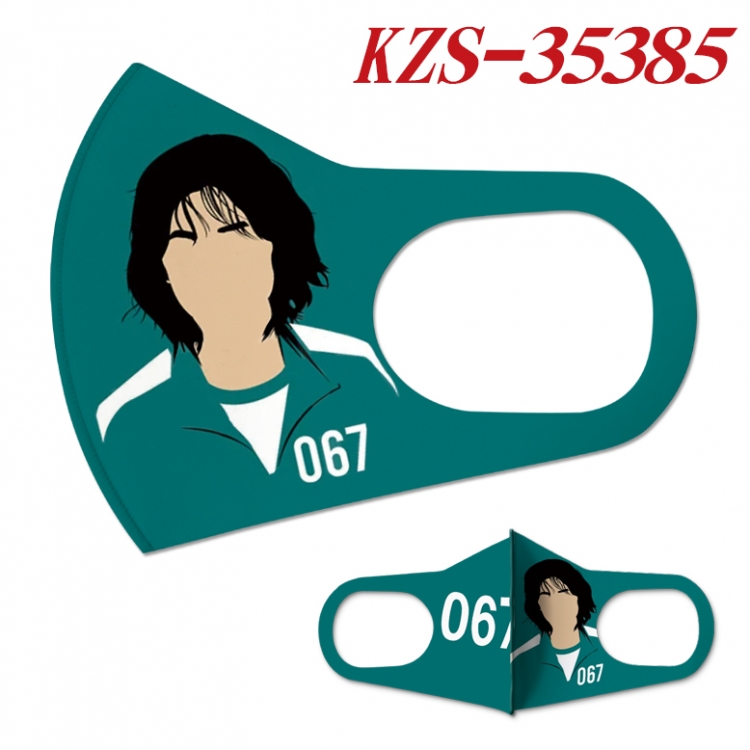 Squid Game  Anime full-color two-piece Masks price for 5 pcs KZS-35385A