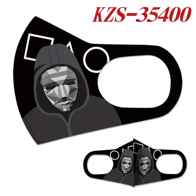 Squid Game  Anime full-color two-piece Masks price for 5 pcs KZS-35400A