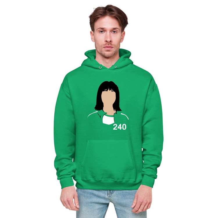 Squid Game Fleece padded hooded pullover sweater