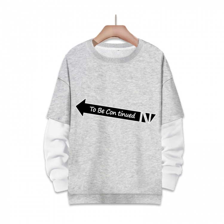  JoJos Bizarre Adventure Anime fake two-piece thick round neck sweater  from S to 3XL