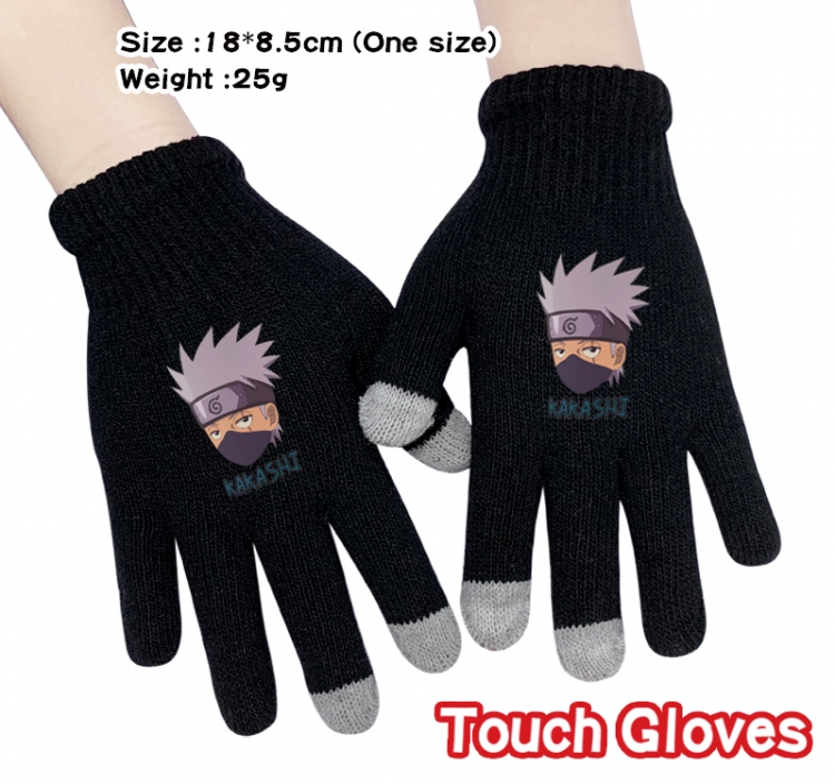 Naruto Anime knitted full finger gloves 18X8.5CM